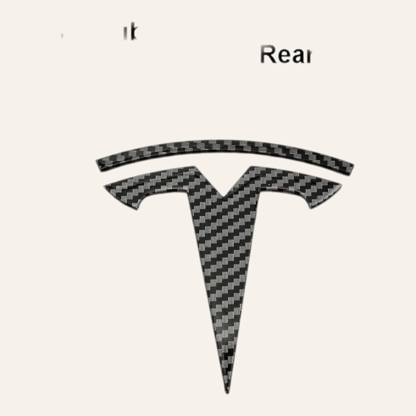 Elevate Automotive carbon fiber emblem upgrade for Tesla Model 3 & Y. Set of 2.