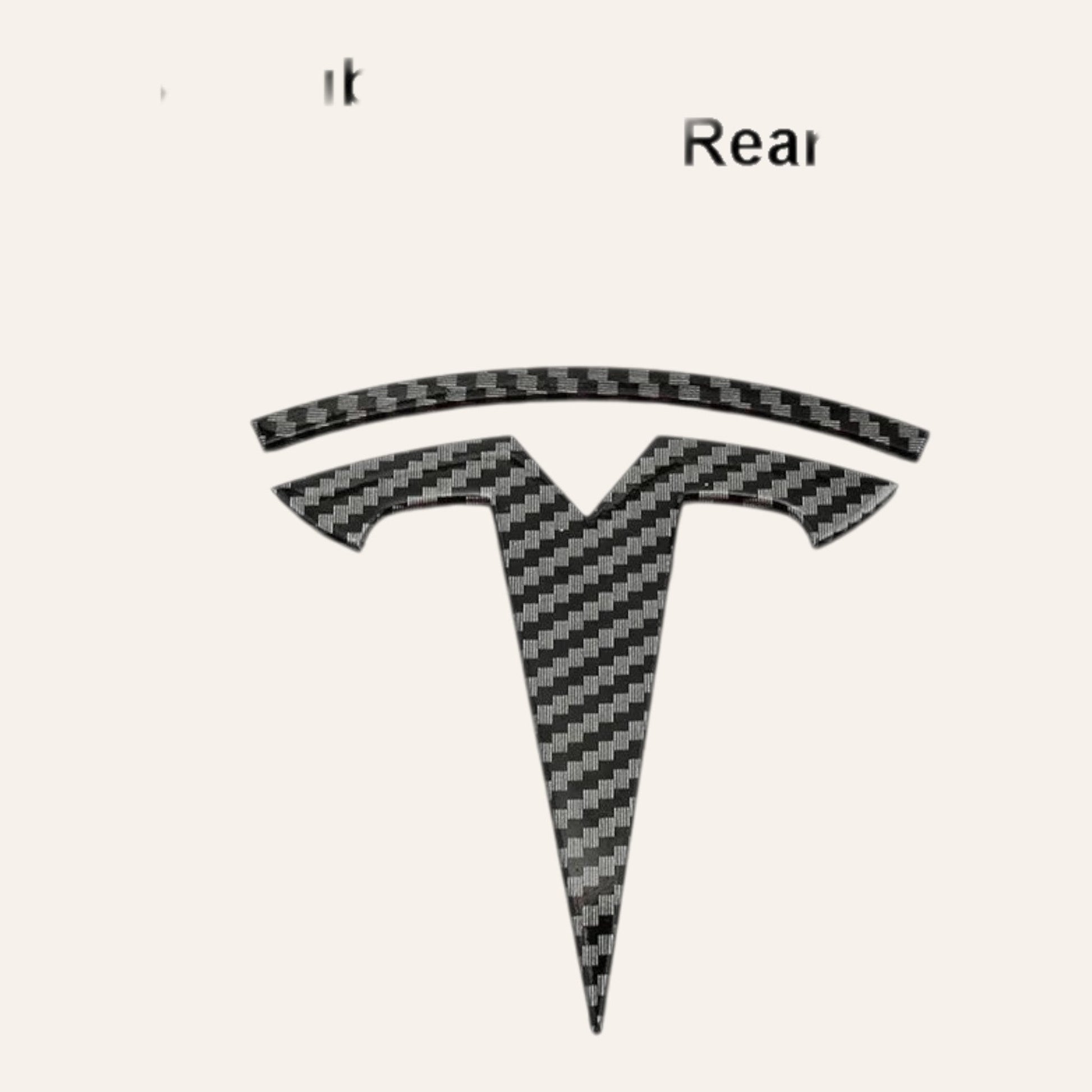 Elevate Automotive carbon fiber emblem upgrade for Tesla Model 3 & Y. Set of 2.
