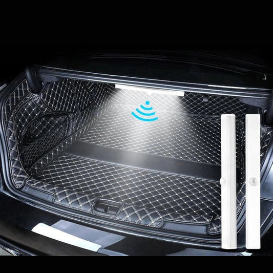 Elevate Automotive magnetic LED trunk light, white, compact, rechargeable, ideal for camping and emergencies.