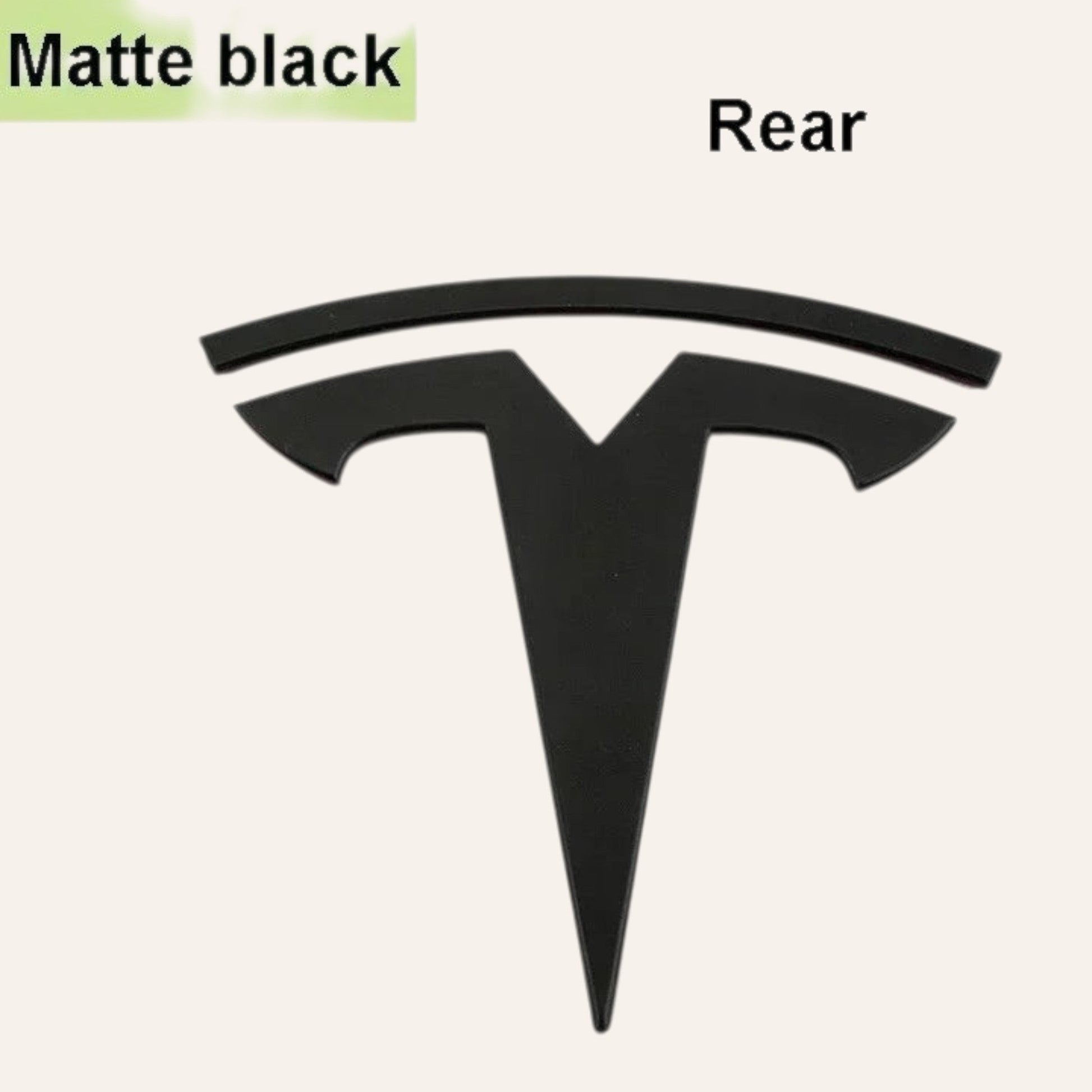 Elevate Automotive Matte Black Tesla Emblem Badge Upgrade for Model 3 & Model Y (Set of 2)
