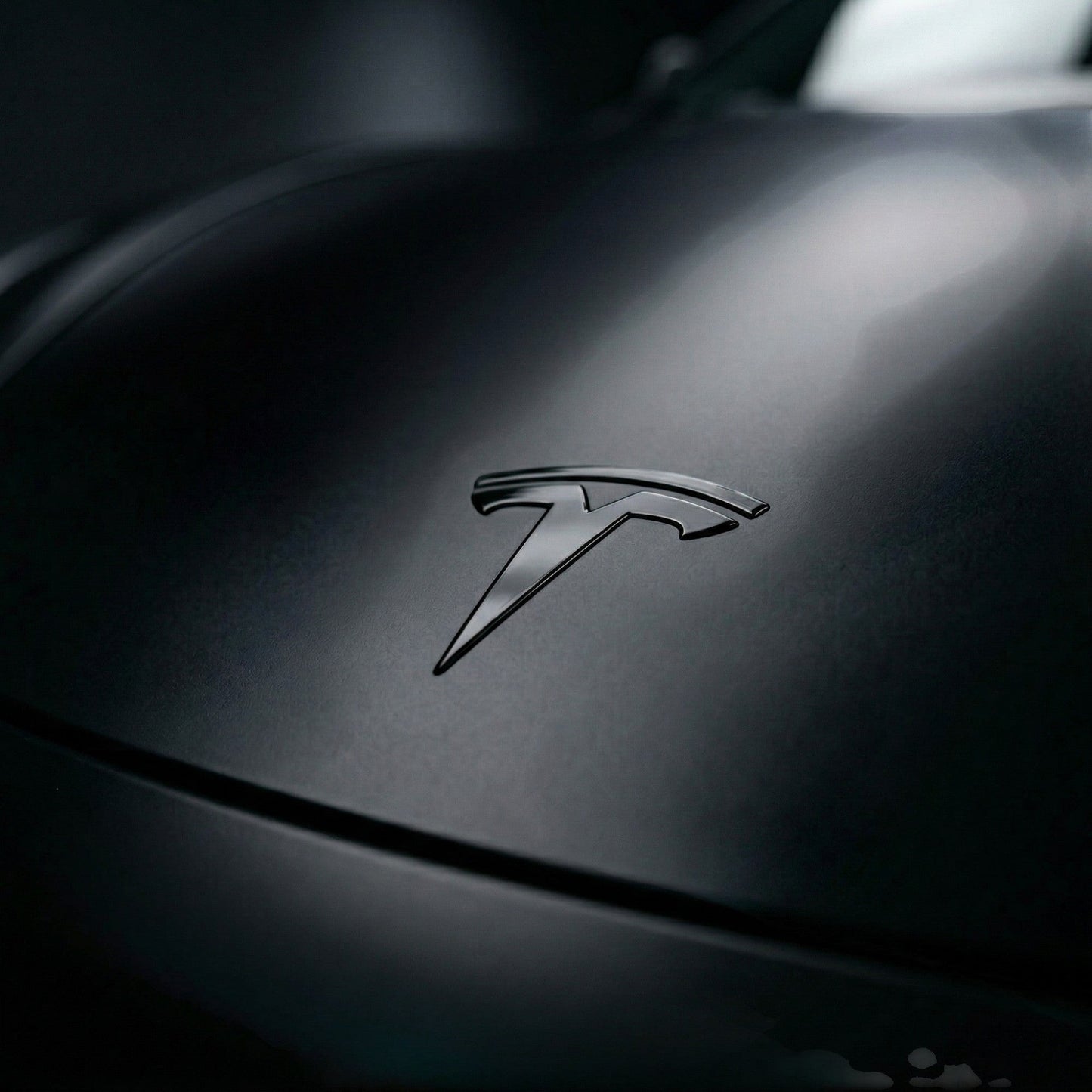Elevate Automotive matte black ABS Tesla emblem upgrade for Model 3 & Y. Set of 2.