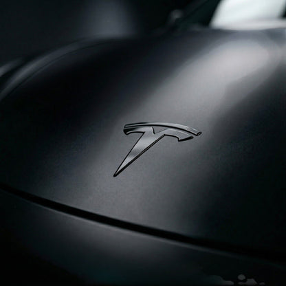 Elevate Automotive matte black ABS Tesla emblem upgrade for Model 3 & Y. Set of 2.